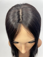 Hairpiece/topper black made of human hair