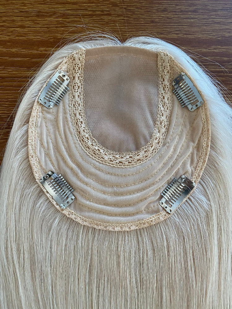 Hairpiece/Topper Platinum made of human hair